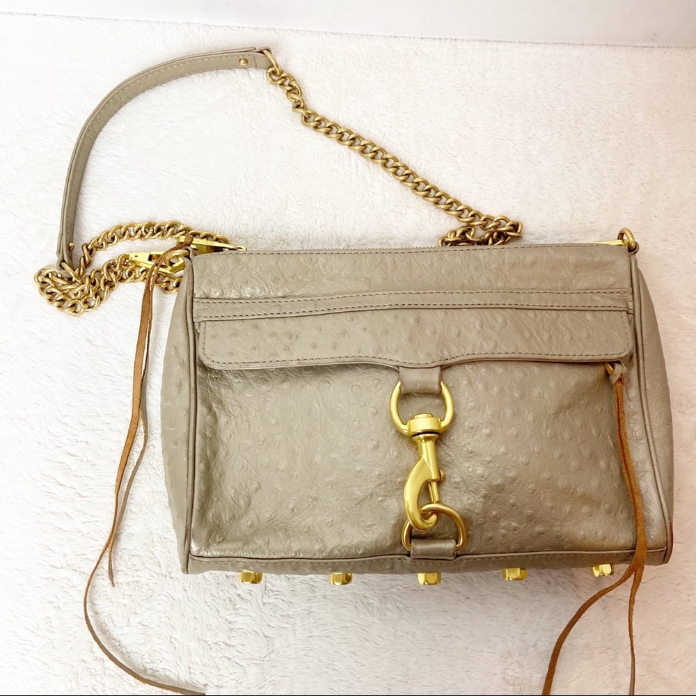 Rebecca Minkoff Mac Daddy bag in ostrich print